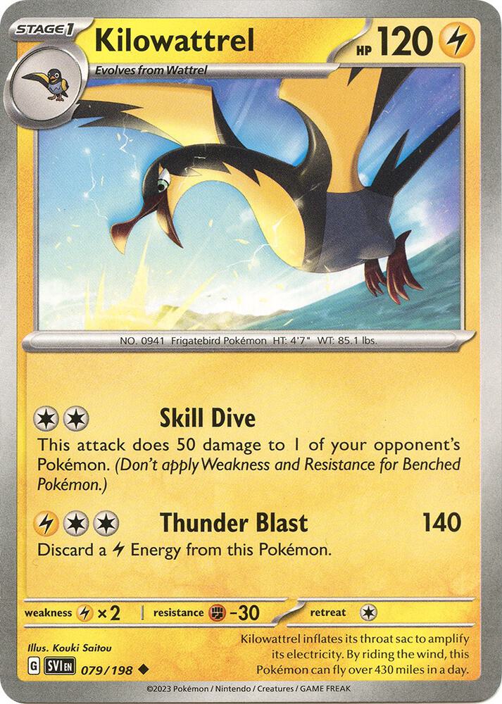 Kilowattrel 079/198 card from SV01: Scarlet & Violet Base Set