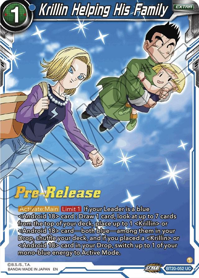 Krillin Helping His Family BT20-052 card from Power Absorbed Pre-Release Cards