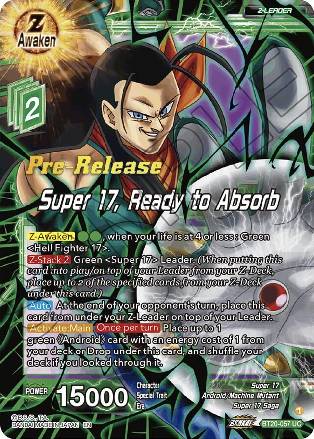 Super 17, Ready to Absorb BT20-057 card from Power Absorbed Pre-Release Cards
