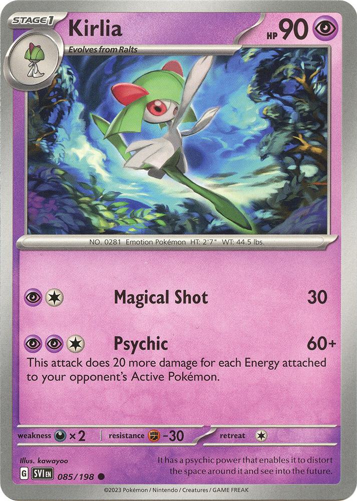 Kirlia 085/198 card from SV01: Scarlet & Violet Base Set