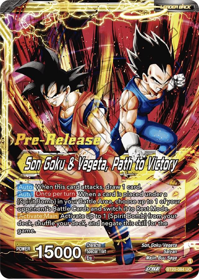 SS Vegito // Son Goku & Vegeta, Path to Victory BT20-084 card from Power Absorbed Pre-Release Cards