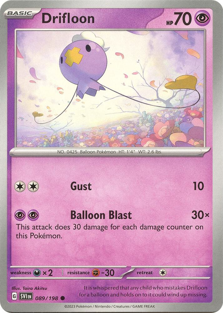 Drifloon 089/198 card from SV01: Scarlet & Violet Base Set