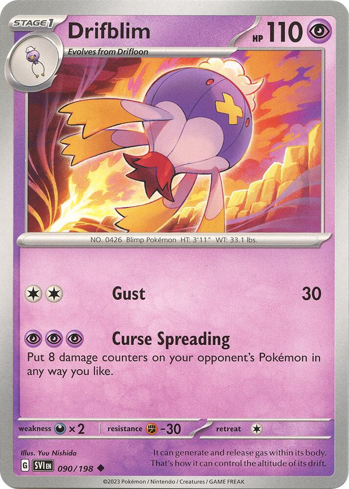 Drifblim 090/198 card from SV01: Scarlet & Violet Base Set