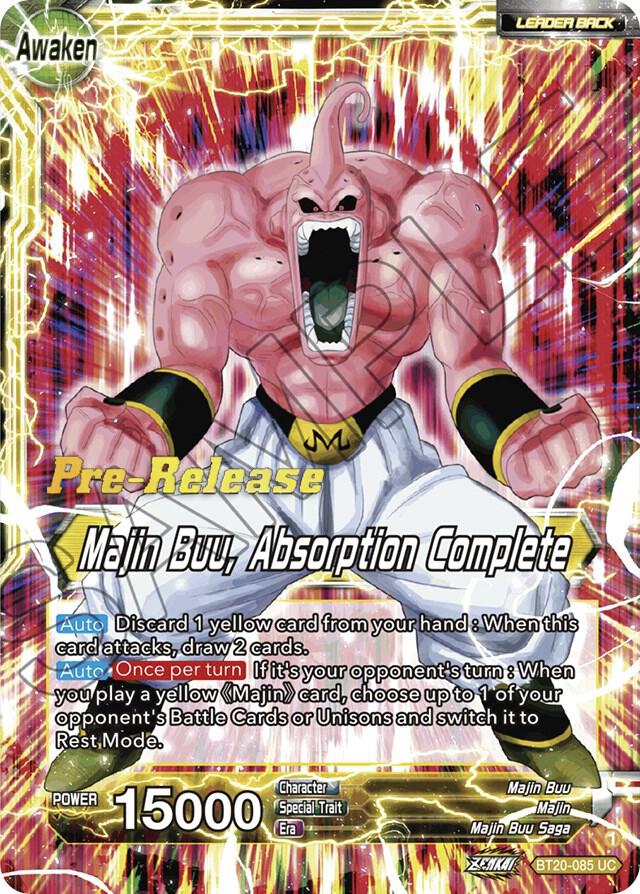 Majin Buu // Majin Buu, Absorption Complete BT20-085 card from Power Absorbed Pre-Release Cards