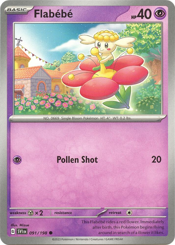 Flabebe 091/198 card from SV01: Scarlet & Violet Base Set