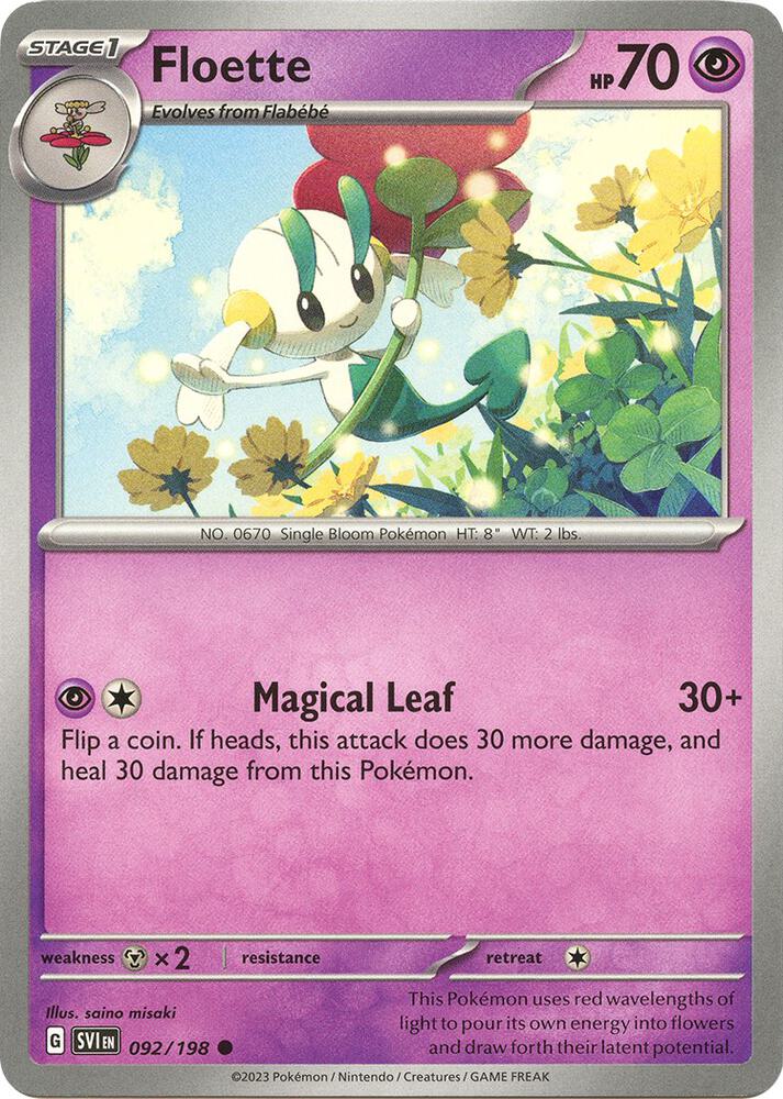 Floette 092/198 card from SV01: Scarlet & Violet Base Set