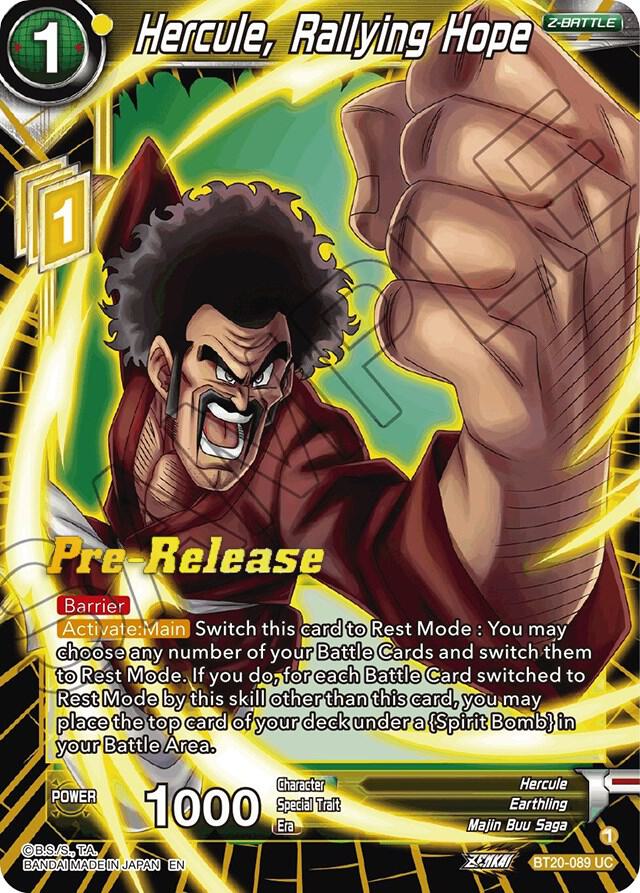 Hercule, Rallying Hope BT20-089 card from Power Absorbed Pre-Release Cards
