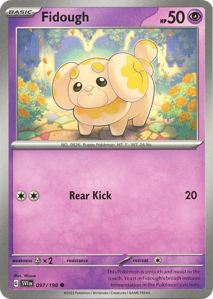 Fidough 097/198 card from SV01: Scarlet & Violet Base Set