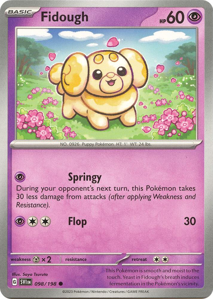 Fidough 098/198 card from SV01: Scarlet & Violet Base Set