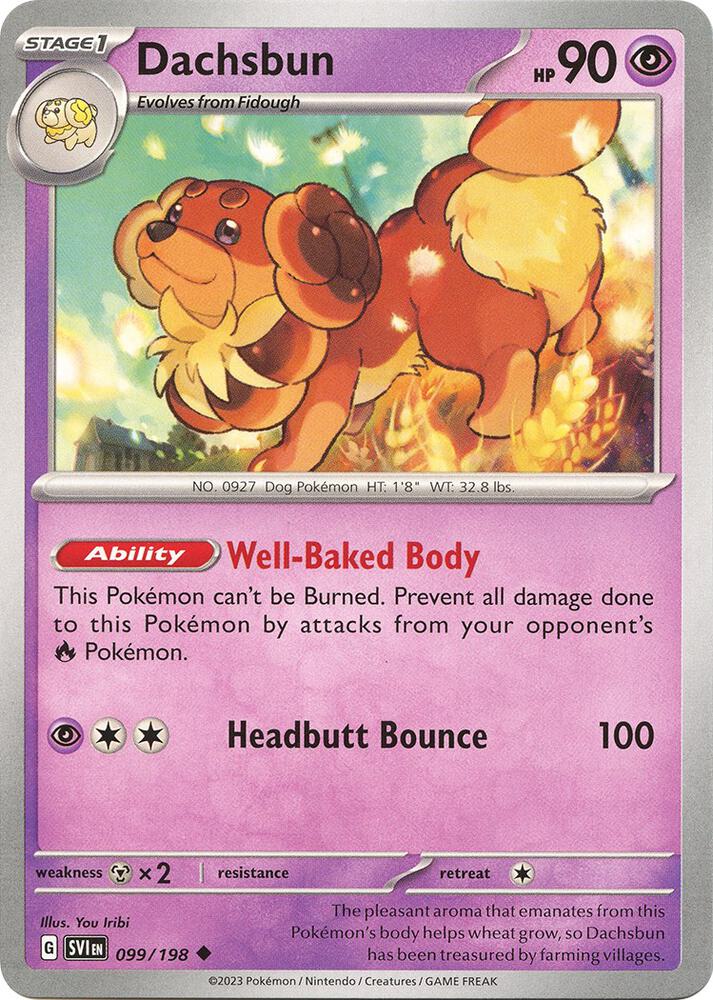 Dachsbun 099/198 card from SV01: Scarlet & Violet Base Set