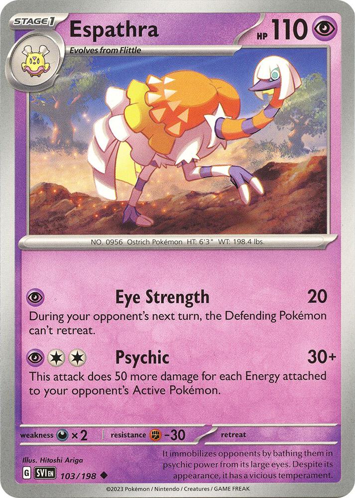 Espathra 103/198 card from SV01: Scarlet & Violet Base Set