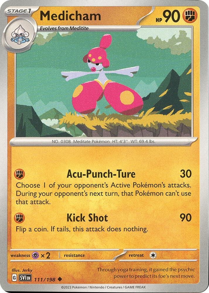 Medicham 111/198 card from SV01: Scarlet & Violet Base Set