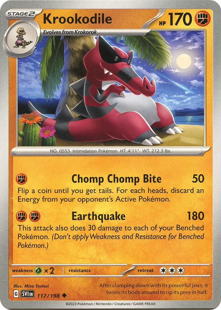 Krookodile 117/198 card from SV01: Scarlet & Violet Base Set