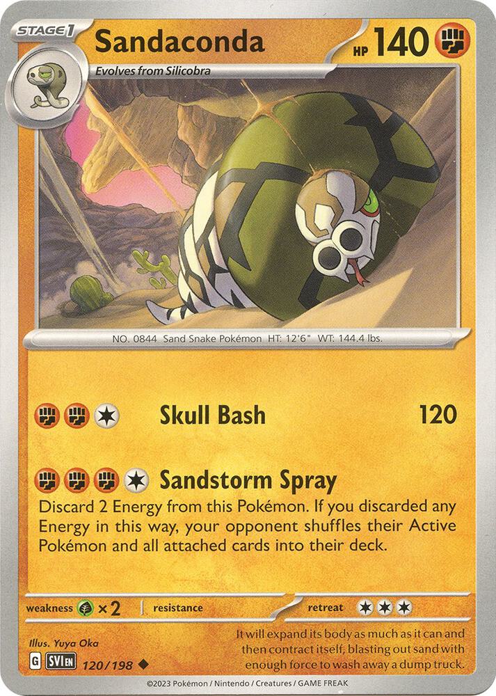 Sandaconda 120/198 card from SV01: Scarlet & Violet Base Set