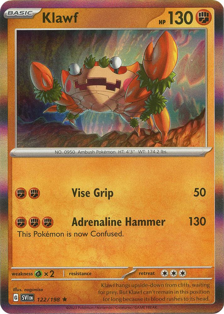 Klawf 122/198 card from SV01: Scarlet & Violet Base Set