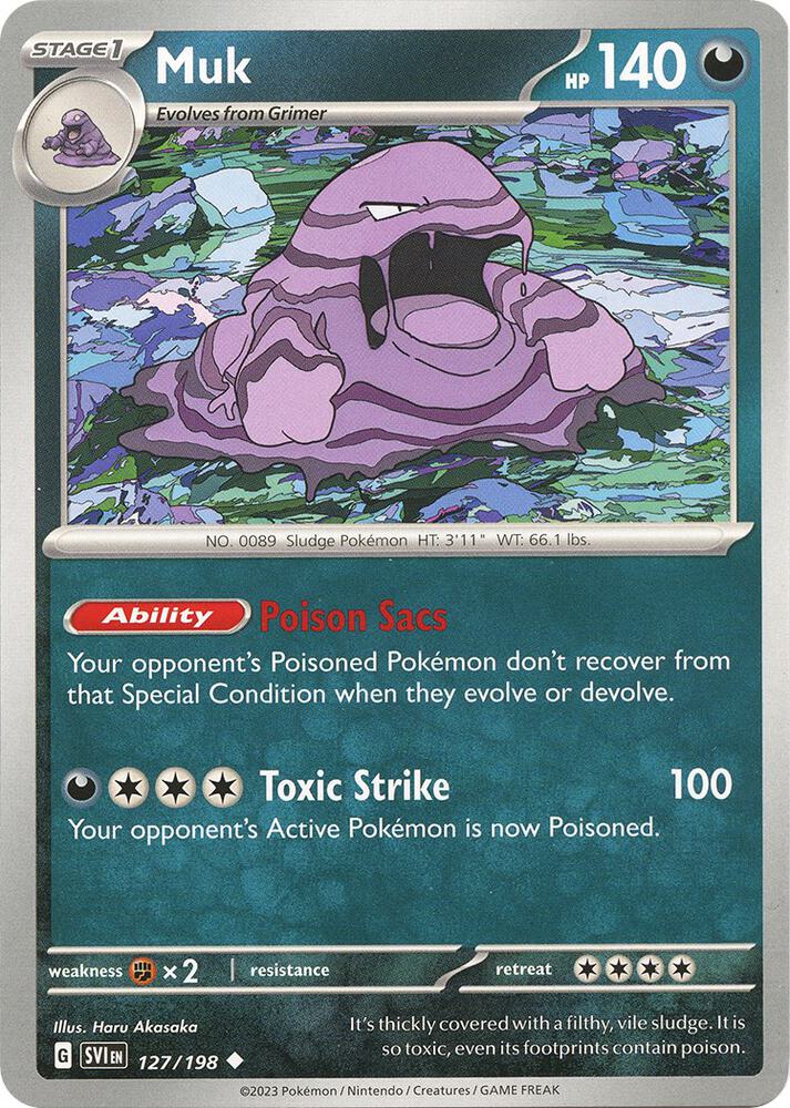 Muk 127/198 card from SV01: Scarlet & Violet Base Set