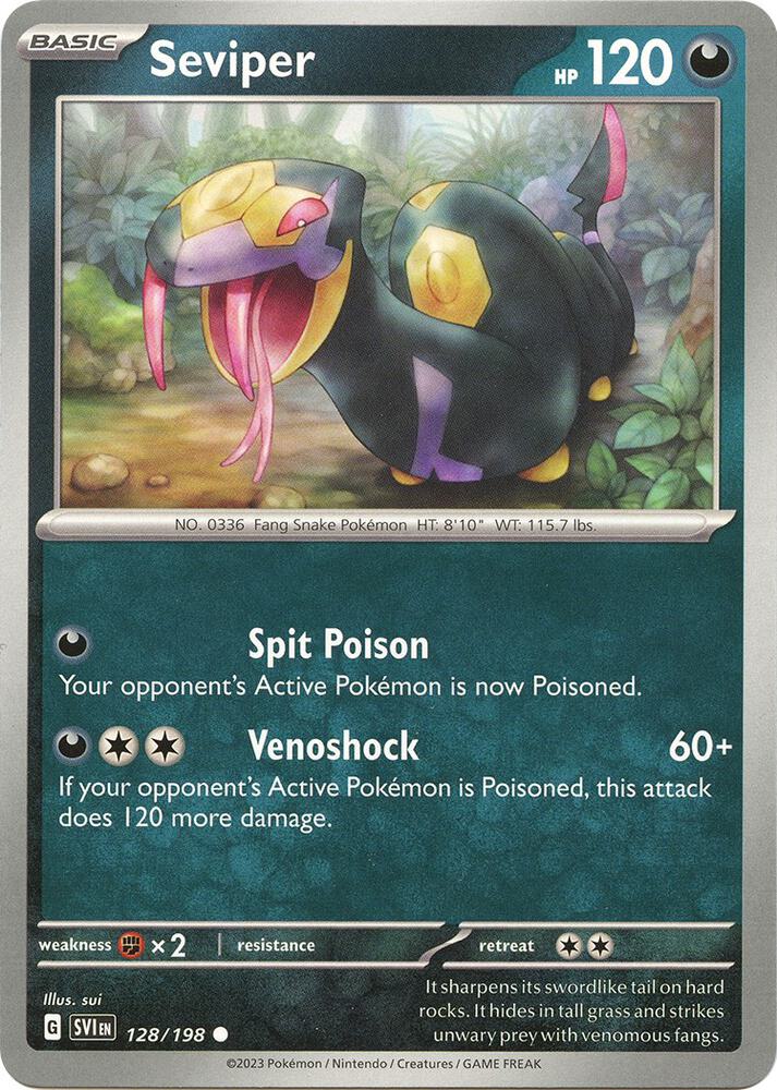 Seviper 128/198 card from SV01: Scarlet & Violet Base Set