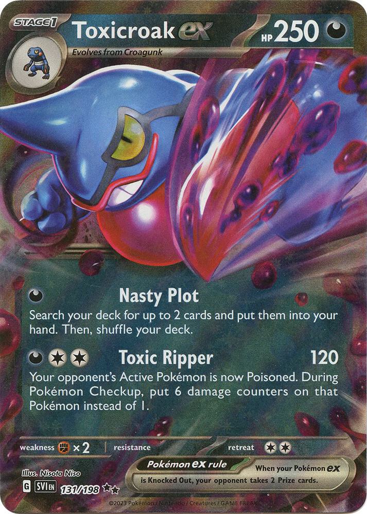 Toxicroak ex 131/198 card from SV01: Scarlet & Violet Base Set