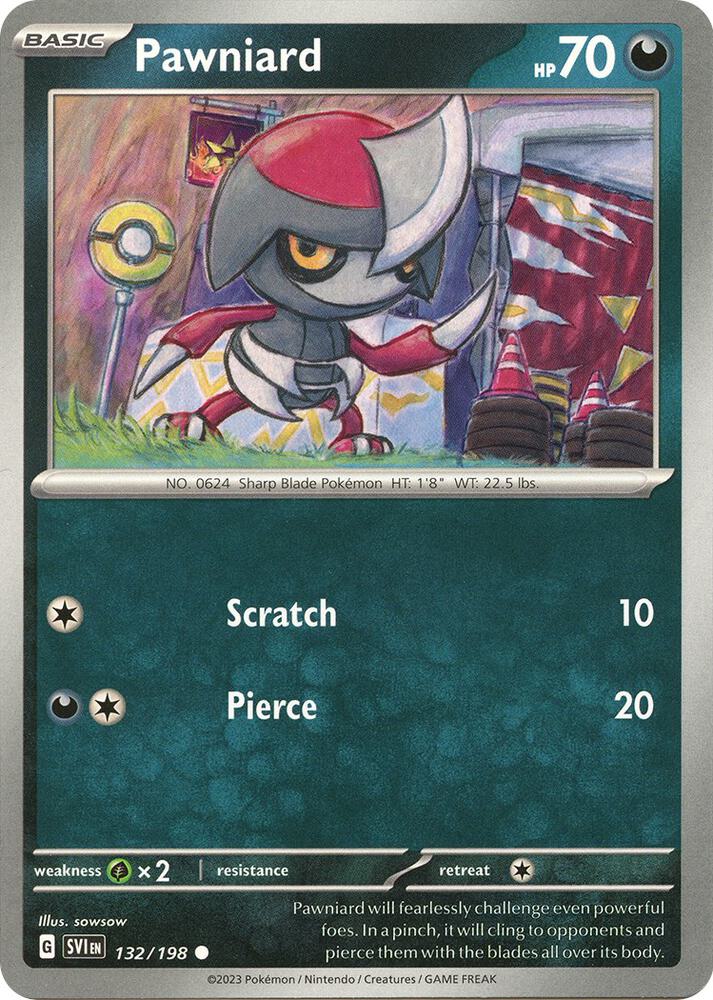 Pawniard 132/198 card from SV01: Scarlet & Violet Base Set