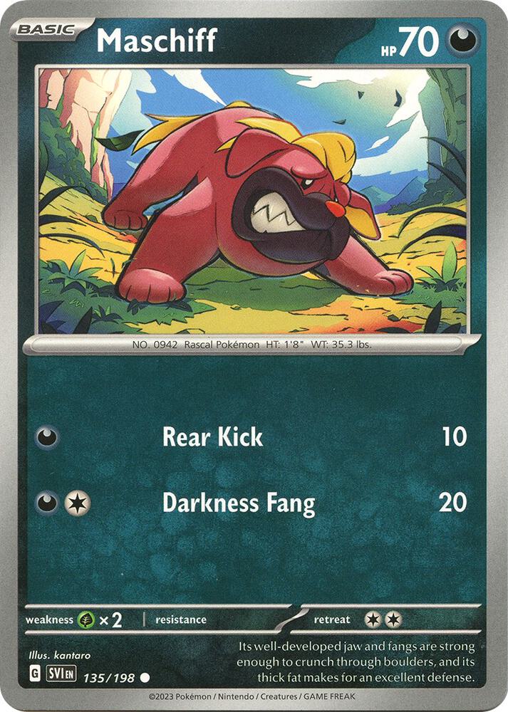 Maschiff 135/198 card from SV01: Scarlet & Violet Base Set