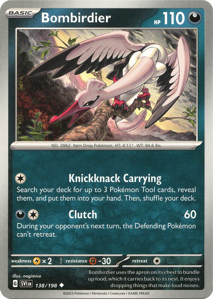 Bombirdier 138/198 card from SV01: Scarlet & Violet Base Set