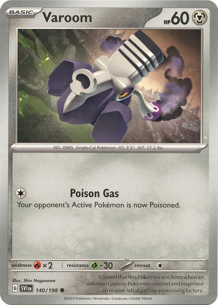 Varoom 140/198 card from SV01: Scarlet & Violet Base Set