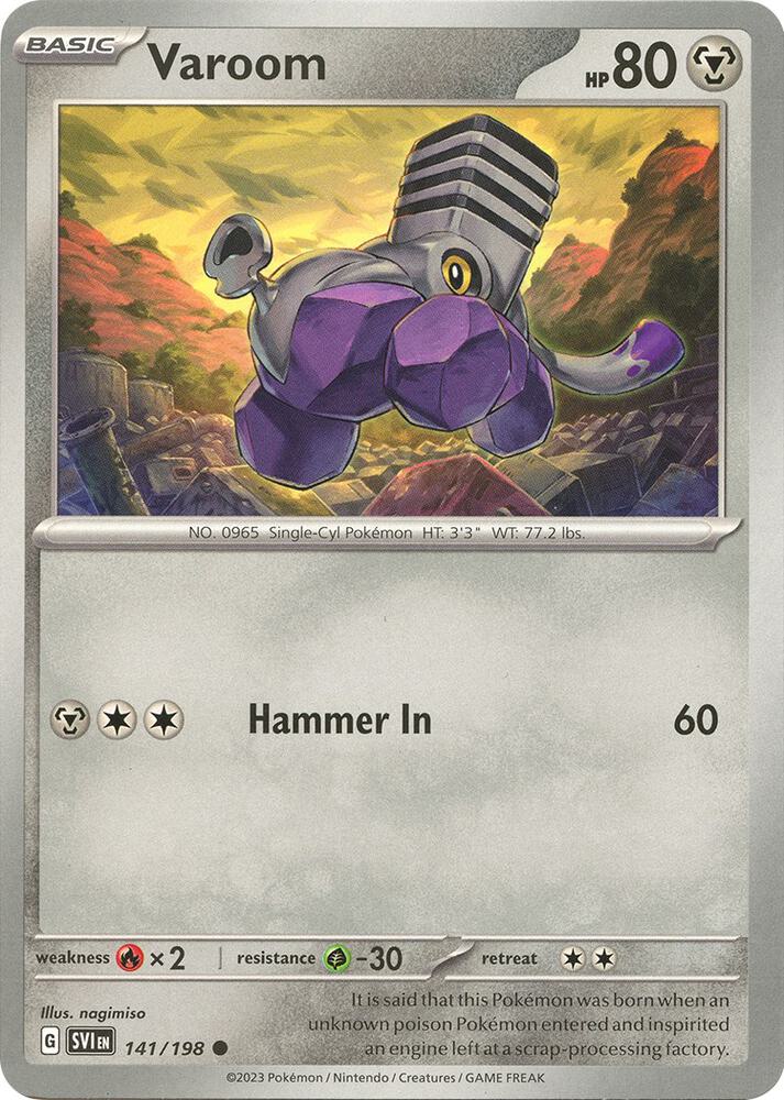Varoom 141/198 card from SV01: Scarlet & Violet Base Set
