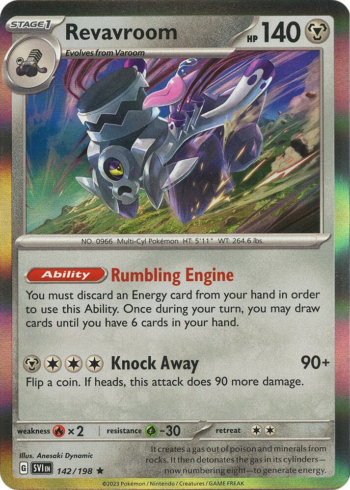 Revavroom 142/198 card from SV01: Scarlet & Violet Base Set