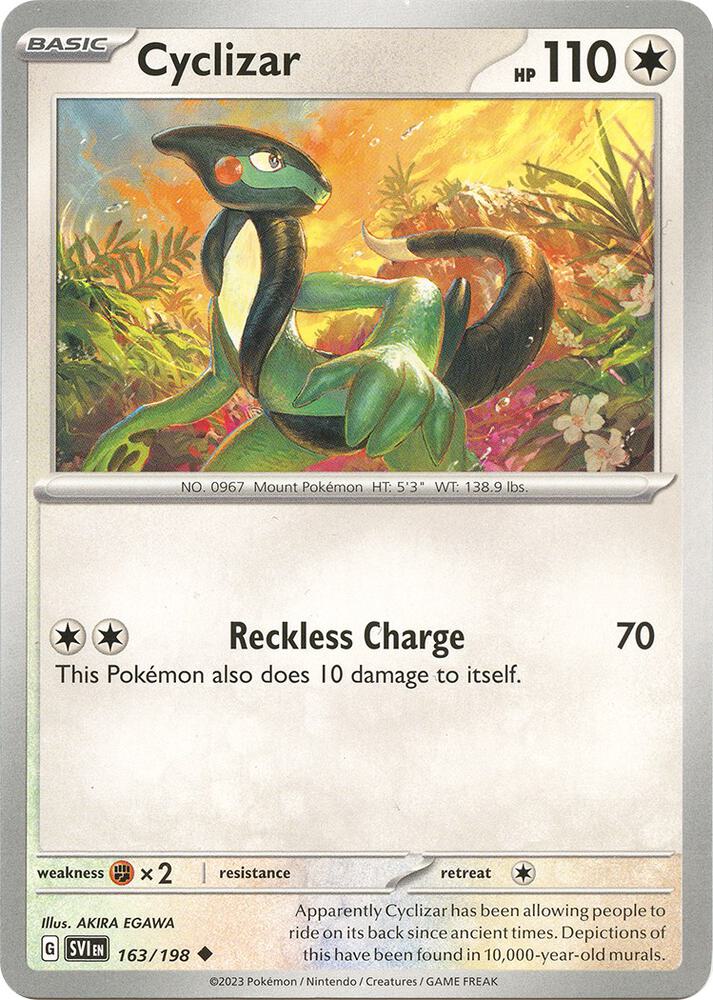 Cyclizar 163/198 card from SV01: Scarlet & Violet Base Set