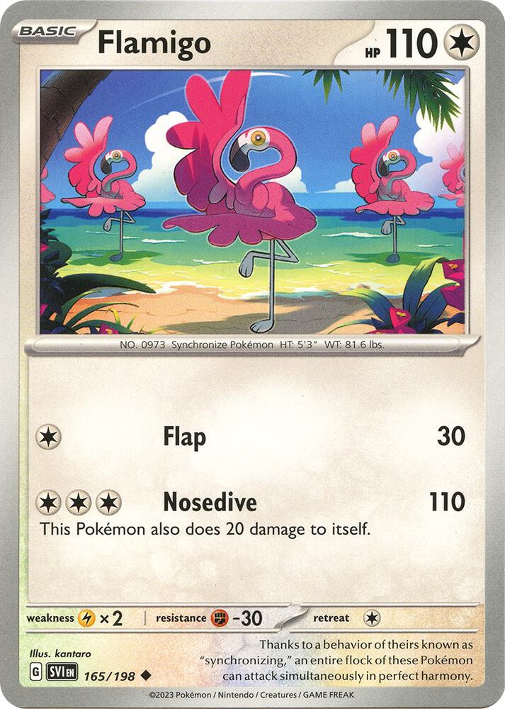 Flamigo 165/198 card from SV01: Scarlet & Violet Base Set