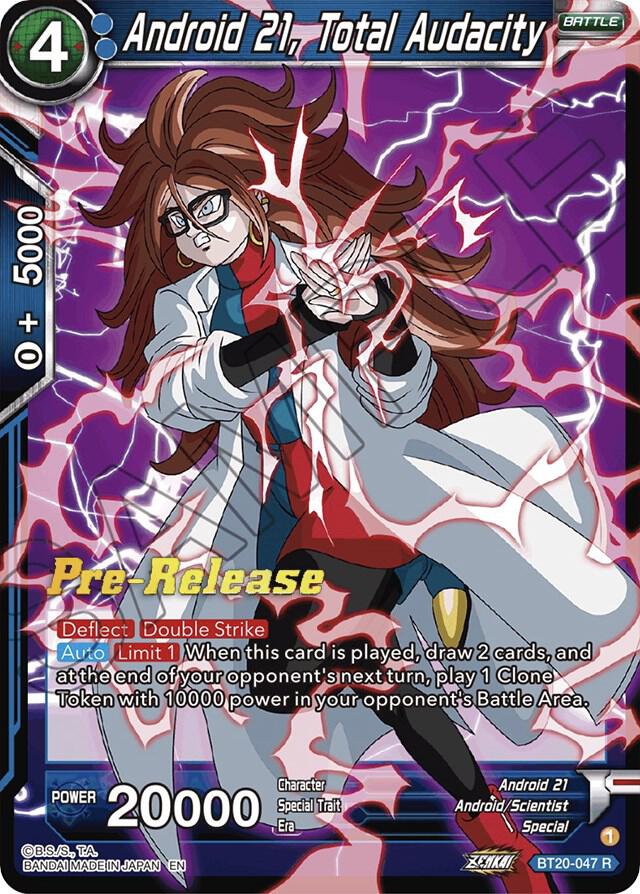 Android 21, Total Audacity BT20-047 card from Power Absorbed Pre-Release Cards