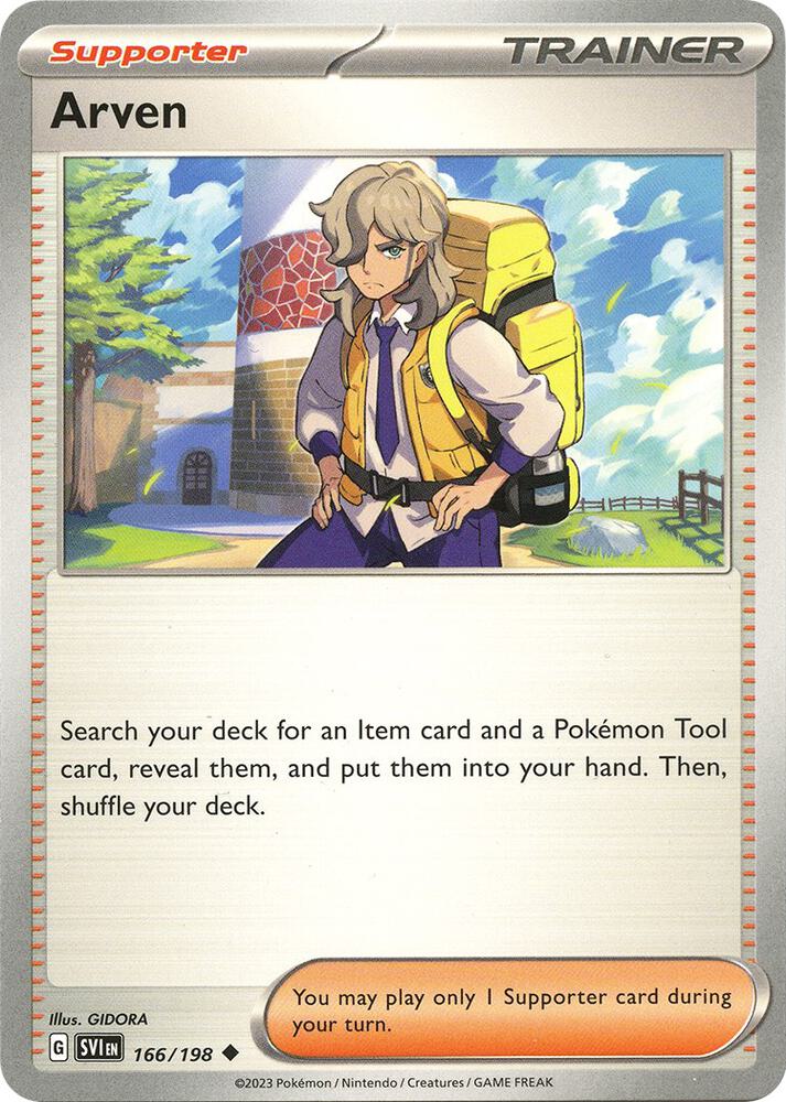 Arven 166/198 card from SV01: Scarlet & Violet Base Set