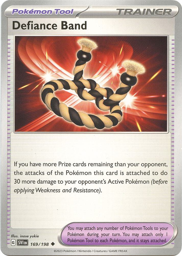 Defiance Band 169/198 card from SV01: Scarlet & Violet Base Set