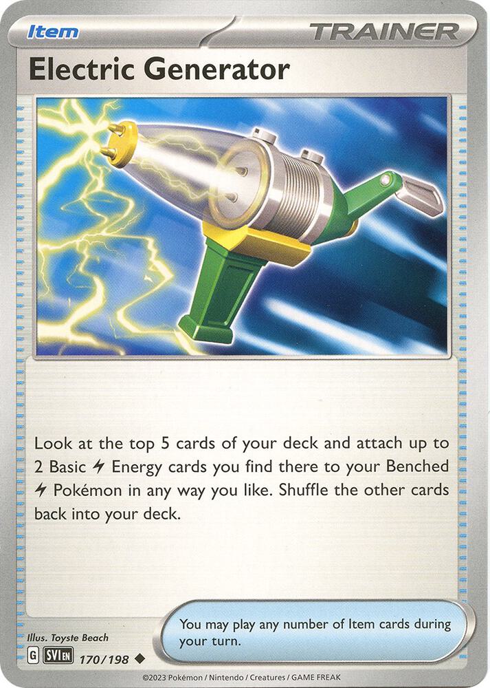 Electric Generator 170/198 card from SV01: Scarlet & Violet Base Set