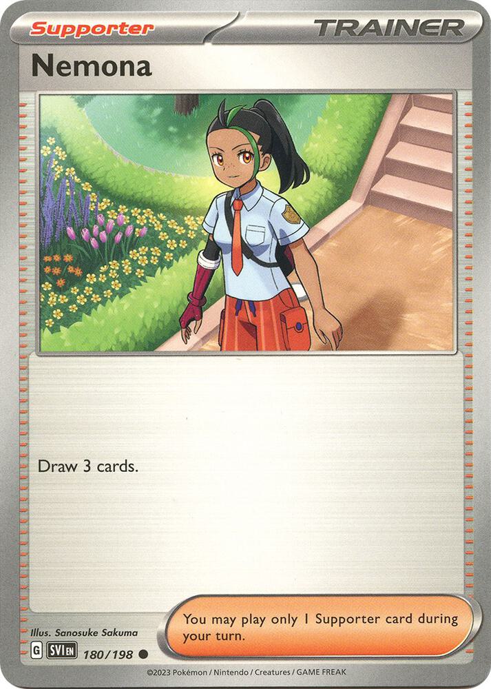 Nemona 180/198 card from SV01: Scarlet & Violet Base Set
