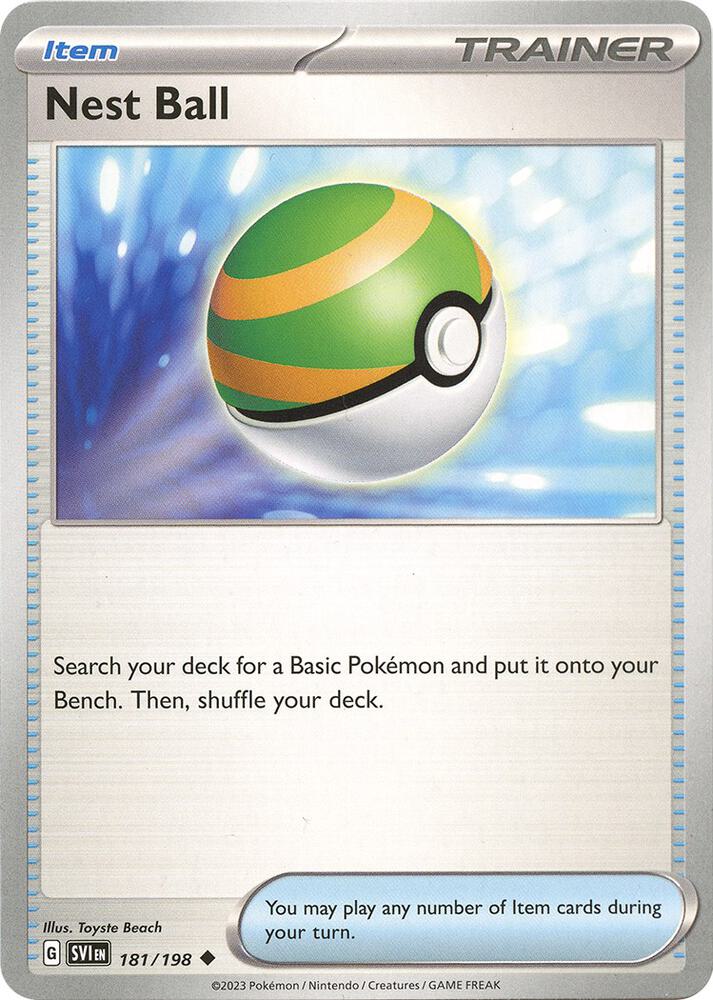 Nest Ball 181/198 card from SV01: Scarlet & Violet Base Set