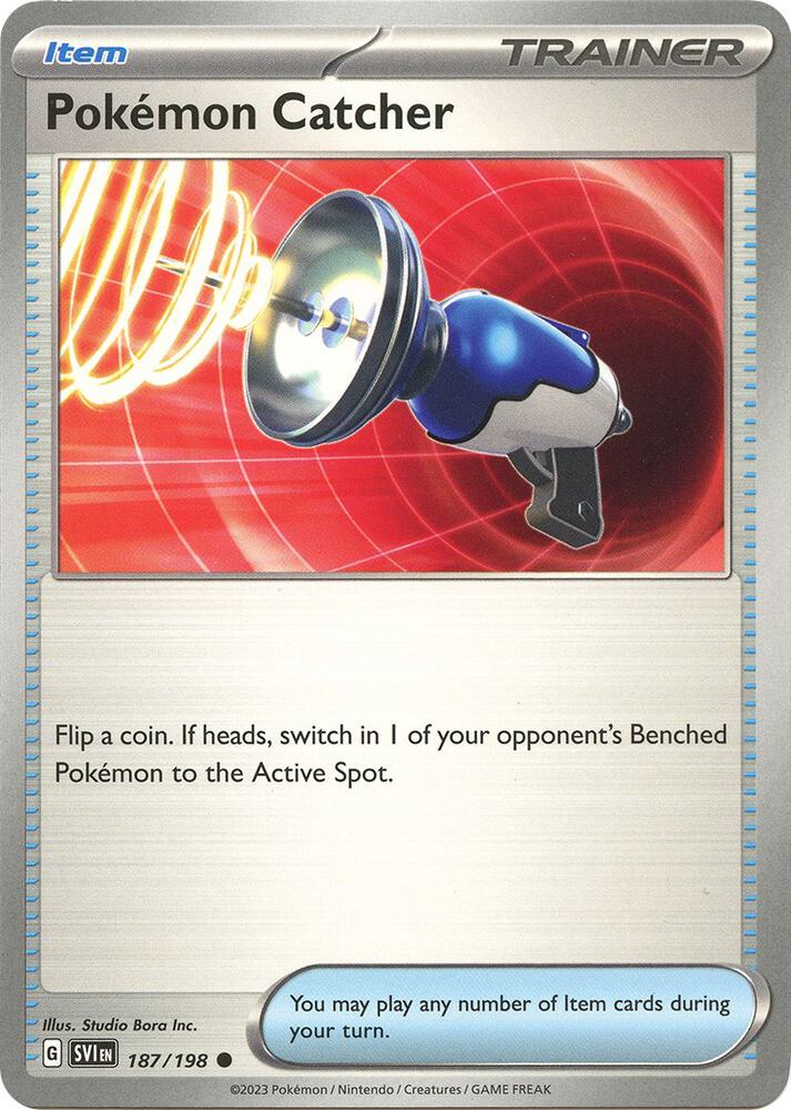 Pokemon Catcher 187/198 card from SV01: Scarlet & Violet Base Set
