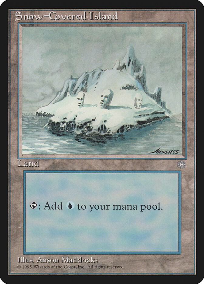 Snow-Covered Island 348 card from Ice Age