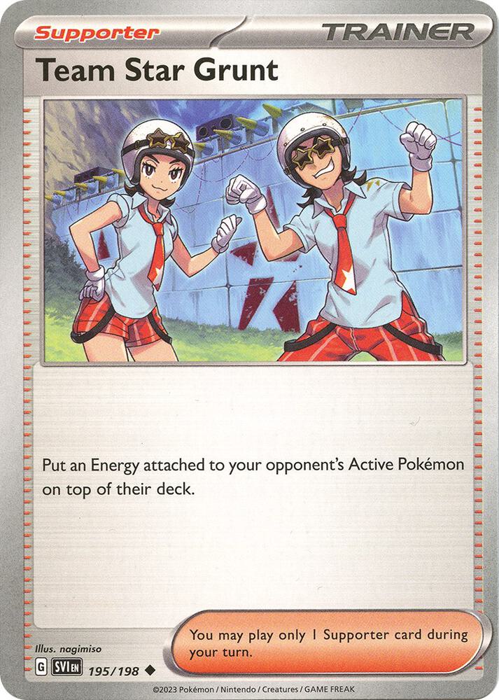Team Star Grunt 195/198 card from SV01: Scarlet & Violet Base Set