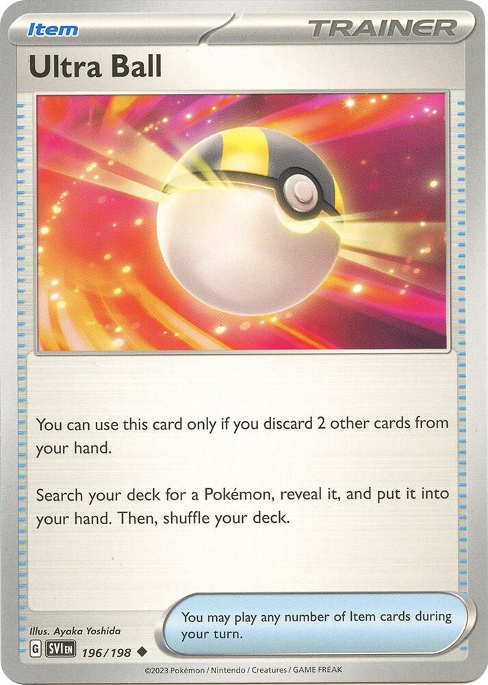 Ultra Ball 196/198 card from SV01: Scarlet & Violet Base Set