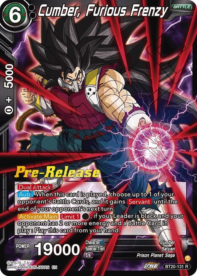 Cumber, Furious Frenzy BT20-131 card from Power Absorbed Pre-Release Cards