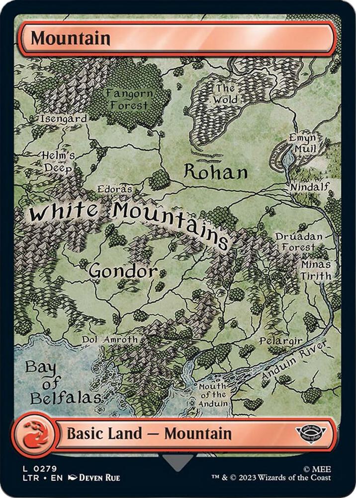 Mountain 279 card from Universes Beyond: The Lord of the Rings: Tales of Middle-earth