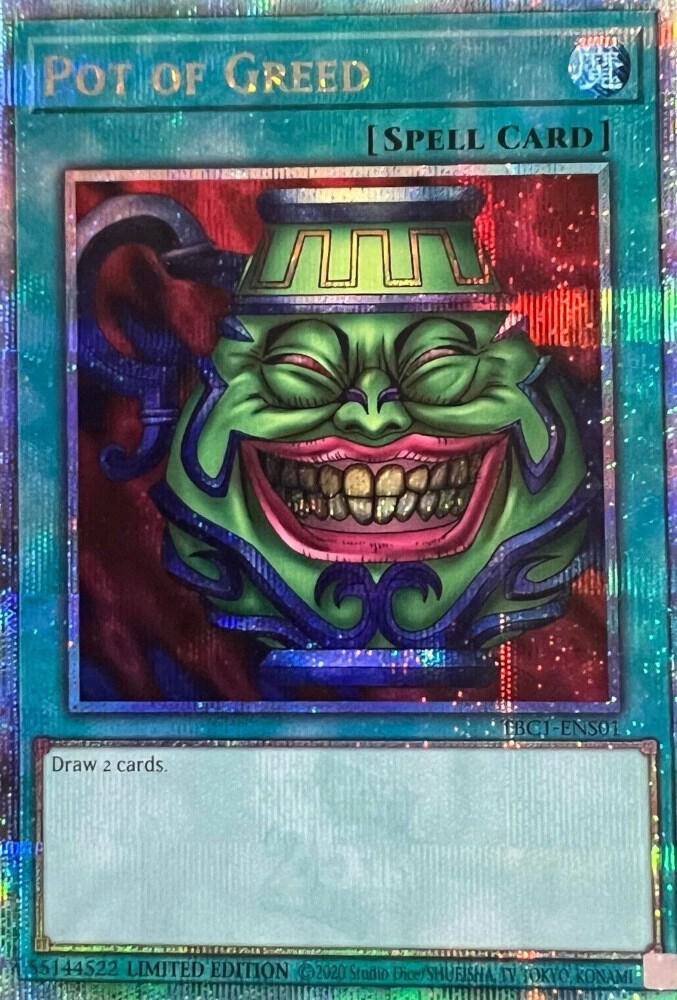 Pot of Greed (Quarter Century Secret Rare) TBC1-ENS01 card from The Pot Collection