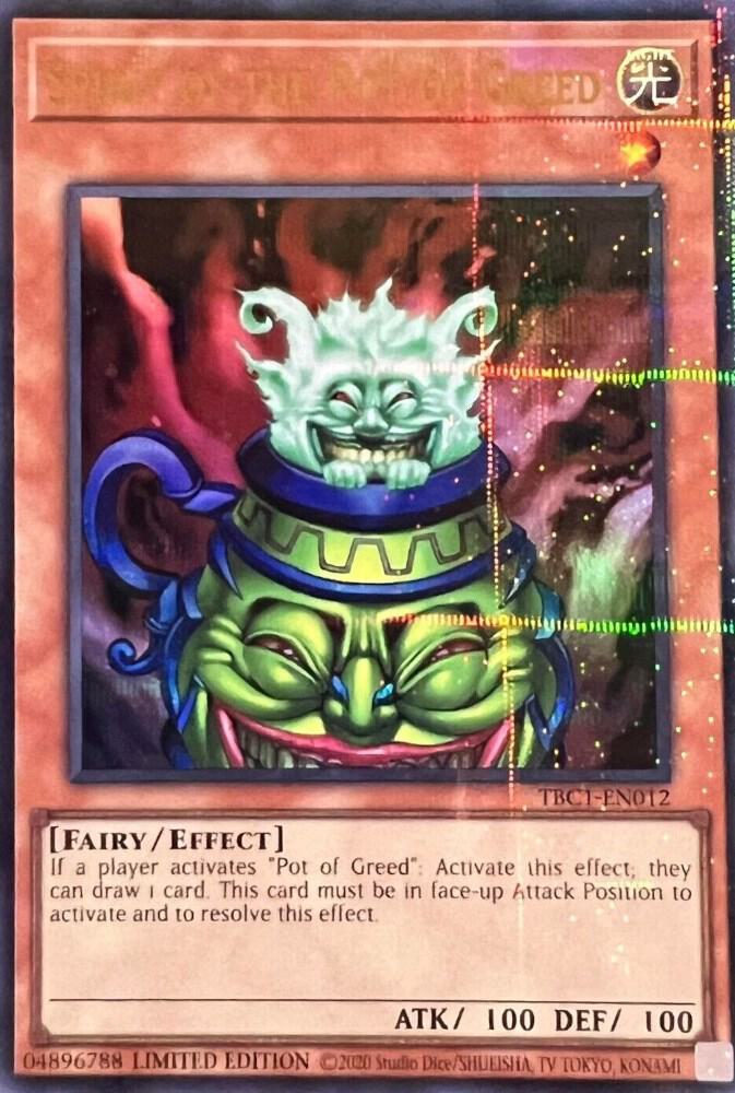 Spirit of the Pot of Greed TBC1-EN012 card from The Pot Collection