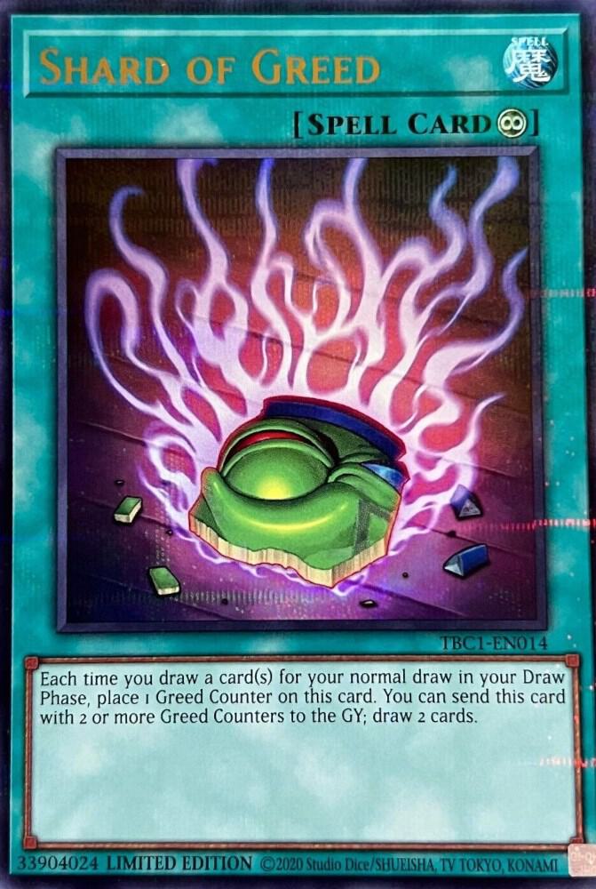 Shard of Greed TBC1-EN014 card from The Pot Collection