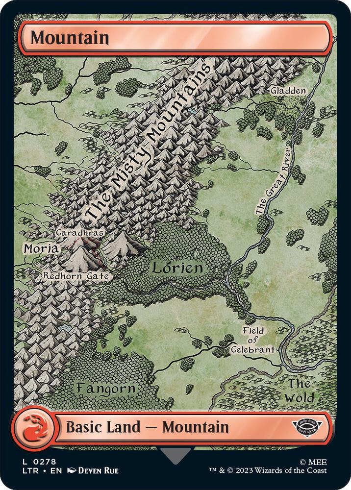 Mountain 278 card from Universes Beyond: The Lord of the Rings: Tales of Middle-earth