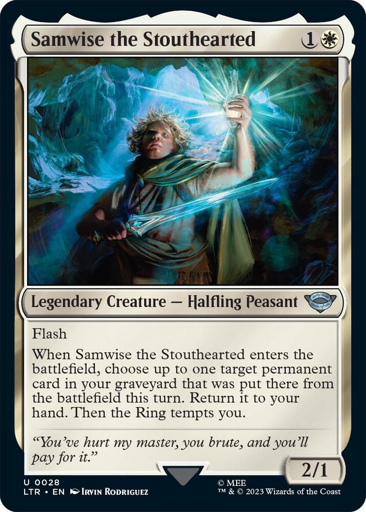 Samwise the Stouthearted 28 card from Universes Beyond: The Lord of the Rings: Tales of Middle-earth