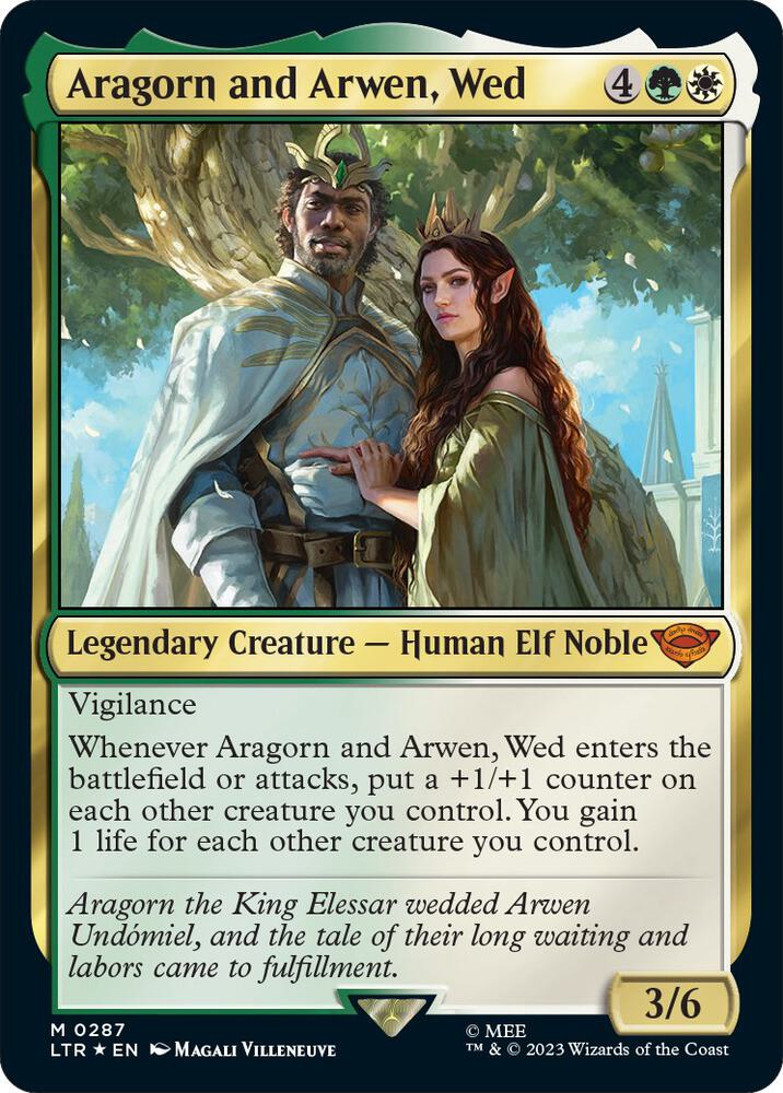 Aragorn and Arwen, Wed 287 card from Universes Beyond: The Lord of the Rings: Tales of Middle-earth