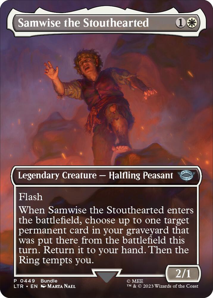 Samwise the Stouthearted (Borderless) (LTR Bundle) 449 card from Unique and Miscellaneous Promos
