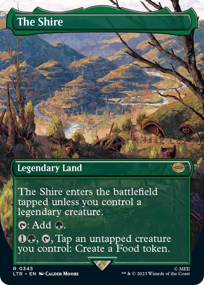 The Shire (Borderless) 345 card from Universes Beyond: The Lord of the Rings: Tales of Middle-earth